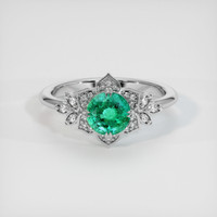 0.78 Ct. Emerald Ring, Platinum 950 1