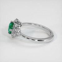 0.78 Ct. Emerald Ring, Platinum 950 4