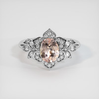 1.43 Ct. Pink Sapphire Ring, Platinum 950 1