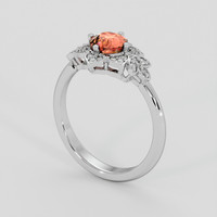 1.07 Ct. Padparadscha Sapphire Ring, Platinum 950 2