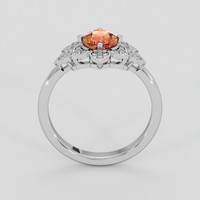 1.07 Ct. Padparadscha Sapphire Ring, Platinum 950 3