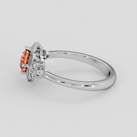 1.07 Ct. Padparadscha Sapphire Ring, Platinum 950 4