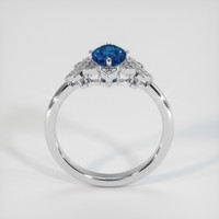 0.86 Ct. Greenish Blue Sapphire Ring, Platinum 950 3