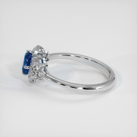 0.86 Ct. Greenish Blue Sapphire Ring, Platinum 950 4
