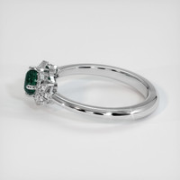 0.91 Ct. Bluish Green Sapphire Ring, Platinum 950 4