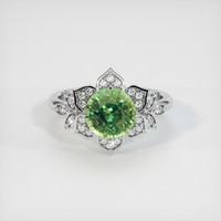 3.99 Ct. Green Sapphire Ring, Platinum 950 1