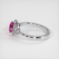 0.85 Ct. Purplish Pink Sapphire Ring, Platinum 950 4