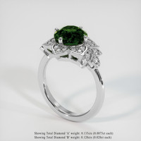 3.49 Ct. Color Change Sapphire Ring, Platinum 950 2