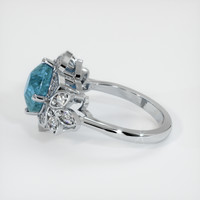 6.99 Ct. Greyish Blue Sapphire Ring, Platinum 950 4