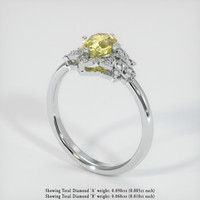 1.07 Ct. Yellow Sapphire Ring, Platinum 950 2