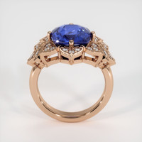 4.02 Ct. Blue Sapphire Ring, 14K Rose Gold 3