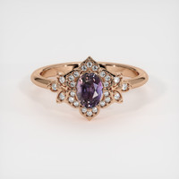 0.70 Ct. Bi Color Sapphire Ring, 14K Rose Gold 1