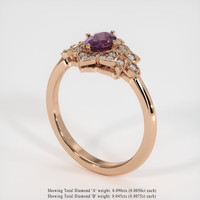 0.70 Ct. Bi Color Sapphire Ring, 14K Rose Gold 2