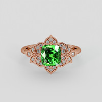 1.85 Ct. Tsavorite Garnet Ring, 14K Rose Gold 1