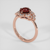 2.60 Ct. Red Garnet Ring, 14K Rose Gold 2