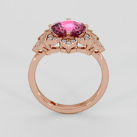 3.19 Ct. Pink Topaz Ring, 14K Rose Gold 3
