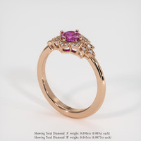 0.88 Ct. Gemstone Ring, 14K Rose Gold 2