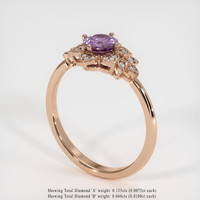1.07 Ct. Pink Sapphire Ring, 14K Rose Gold 2