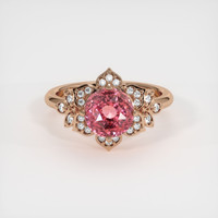 3.07 Ct. Padparadscha Sapphire Ring, 14K Rose Gold 1