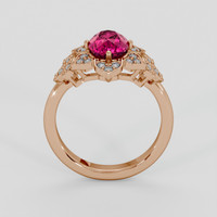 2.04 Ct. Pink Sapphire Ring, 14K Rose Gold 3