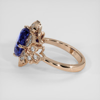 4.31 Ct. Blue Sapphire Ring, 14K Rose Gold 4