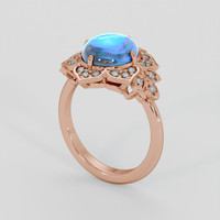 5.34 Ct. Blue Sapphire Ring, 14K Rose Gold 2