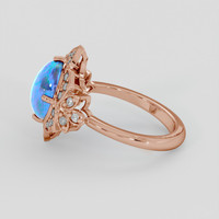 5.34 Ct. Blue Sapphire Ring, 14K Rose Gold 4