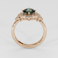 1.32 Ct. Green Sapphire Ring, 14K Rose Gold 3