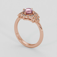 1.09 Ct. Pink Sapphire Ring, 14K Rose Gold 2