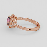 1.09 Ct. Pink Sapphire Ring, 14K Rose Gold 4