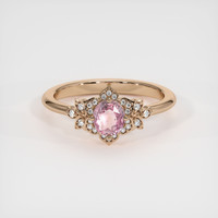 0.79 Ct. Pink Sapphire Ring, 14K Rose Gold 1