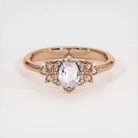 0.56 Ct. Pink Sapphire Ring, 14K Rose Gold 1