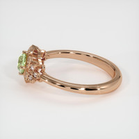 0.58 Ct. Yellowish Green Sapphire Ring, 14K Rose Gold 4