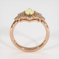 0.91 Ct. Yellow Sapphire Ring, 14K Rose Gold 3