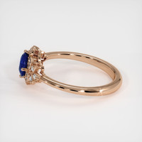 1.21 Ct. Blue Sapphire Ring, 18K Rose Gold 4