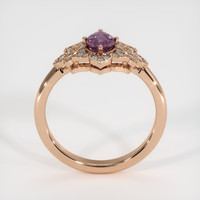 0.70 Ct. Bi Color Sapphire Ring, 18K Rose Gold 3