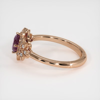 0.70 Ct. Bi Color Sapphire Ring, 18K Rose Gold 4
