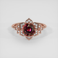 2.60 Ct. Red Garnet Ring, 18K Rose Gold 1