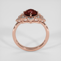 2.60 Ct. Red Garnet Ring, 18K Rose Gold 3