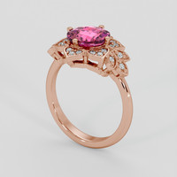 3.19 Ct. Pink Topaz Ring, 18K Rose Gold 2