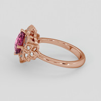 3.19 Ct. Pink Topaz Ring, 18K Rose Gold 4