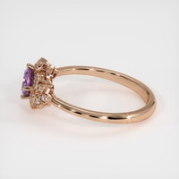 1.07 Ct. Pink Sapphire Ring, 18K Rose Gold 4