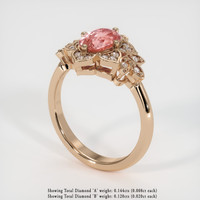 1.80 Ct. Padparadscha Sapphire Ring, 18K Rose Gold 2