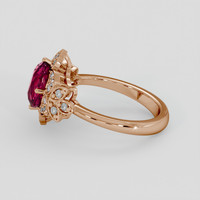 2.04 Ct. Pink Sapphire Ring, 18K Rose Gold 4
