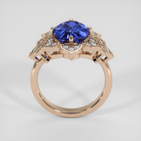 4.31 Ct. Blue Sapphire Ring, 18K Rose Gold 3
