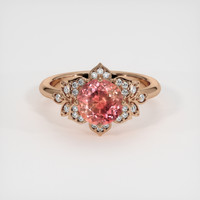 1.67 Ct. Padparadscha Sapphire Ring, 18K Rose Gold 1