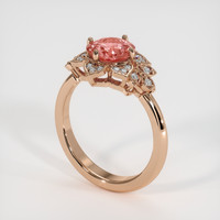 1.67 Ct. Padparadscha Sapphire Ring, 18K Rose Gold 2