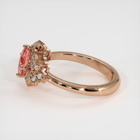 1.67 Ct. Padparadscha Sapphire Ring, 18K Rose Gold 4
