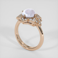 4.04 Ct. Blue Sapphire Ring, 18K Rose Gold 2