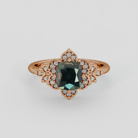 2.05 Ct. Color Change Sapphire Ring, 18K Rose Gold 1